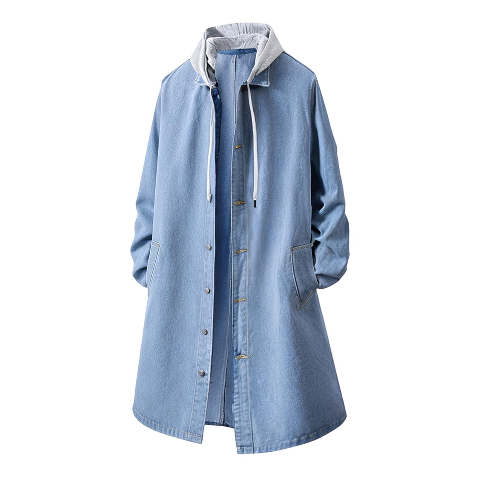 Gabardina vaquera para hombre – Prenda de abrigo informal moderna de corte