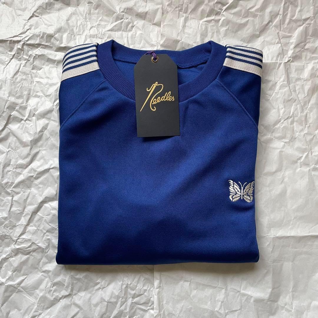 Needles 青色 スウェット Mサイズ Needlesのスウェット（ブルー系）を使った人気ファッション
