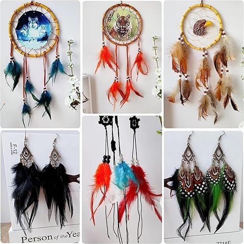 Miniatura 45 de Shekyeon 2 yardas de decoración para vestido con plumas de cuello de gallo Rojo