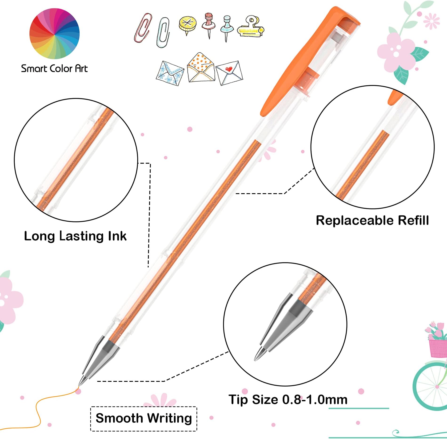 320 Pack Gel Pens Set Smart Color Art 160 Colors Gel Pen with 160 Refills for Adult Coloring Books Drawing Painting Writing