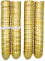 Vista 4 de Set de 47 huevos de plástico dorados 2.25 pulgadas y 1 huevo blanco de Pascua