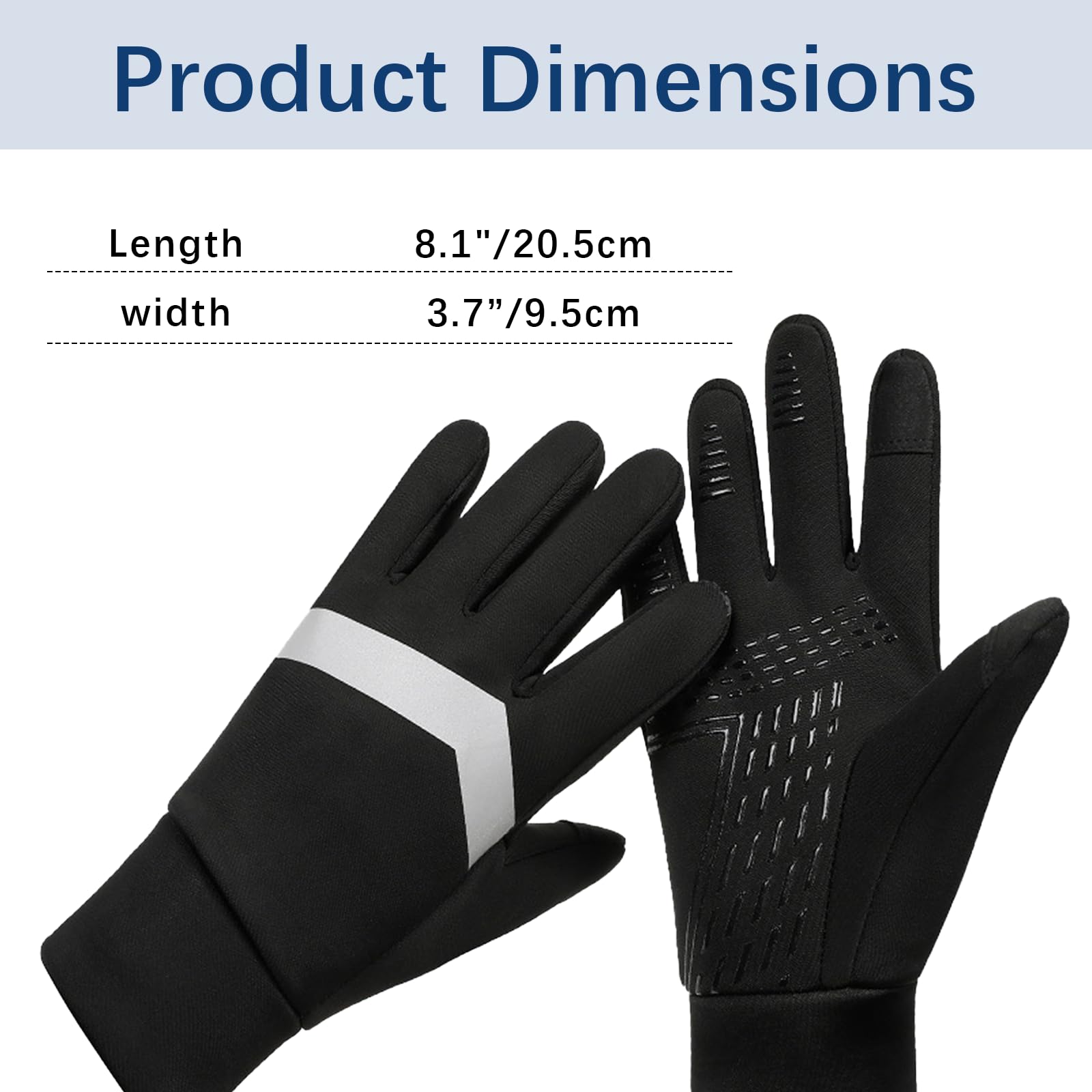 Gants Thermiques d'Hiver Imperméables Antidérapants pour Écran Tactile Enfants Course Randonnée Ski Camping Coupe-Vent
