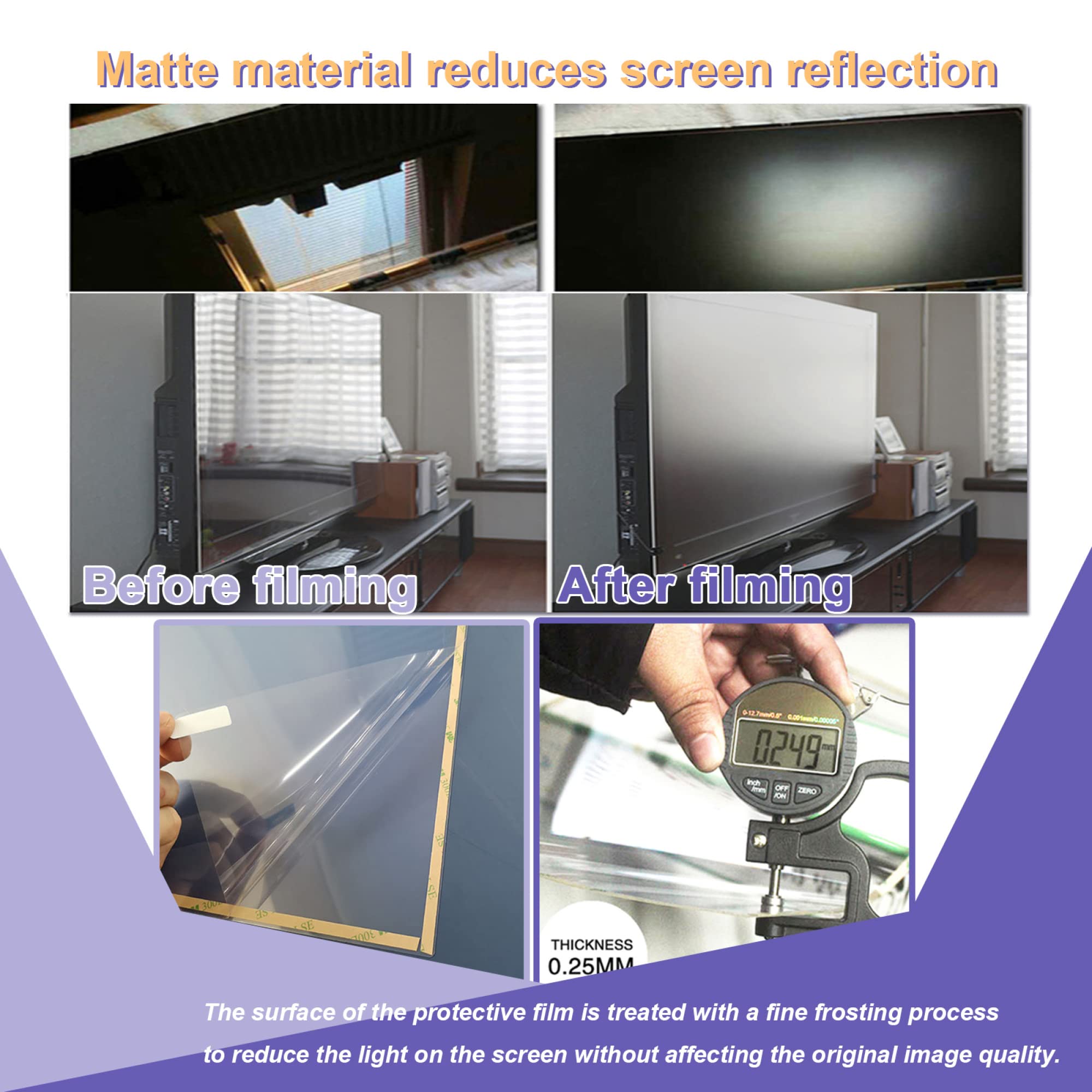 Protectores de Pantalla para televisores, de AntiBlue Light for Pantalla TV antideslumbrante for