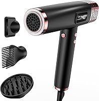 MESCOMB 1875W Dual Voltage Travel Hair Dryer with Diffuser - Ionic Fast Drying, Frizz Control for Thick Curly Hair, Quiet Lightweight Worldwide