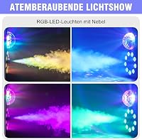 ZonQoonz 700W Ködgép LED Disco Golyóval, Távirányítós Füstgép Halloween Dekoráció Bulikhoz és Színpadi Előadásokhoz 2