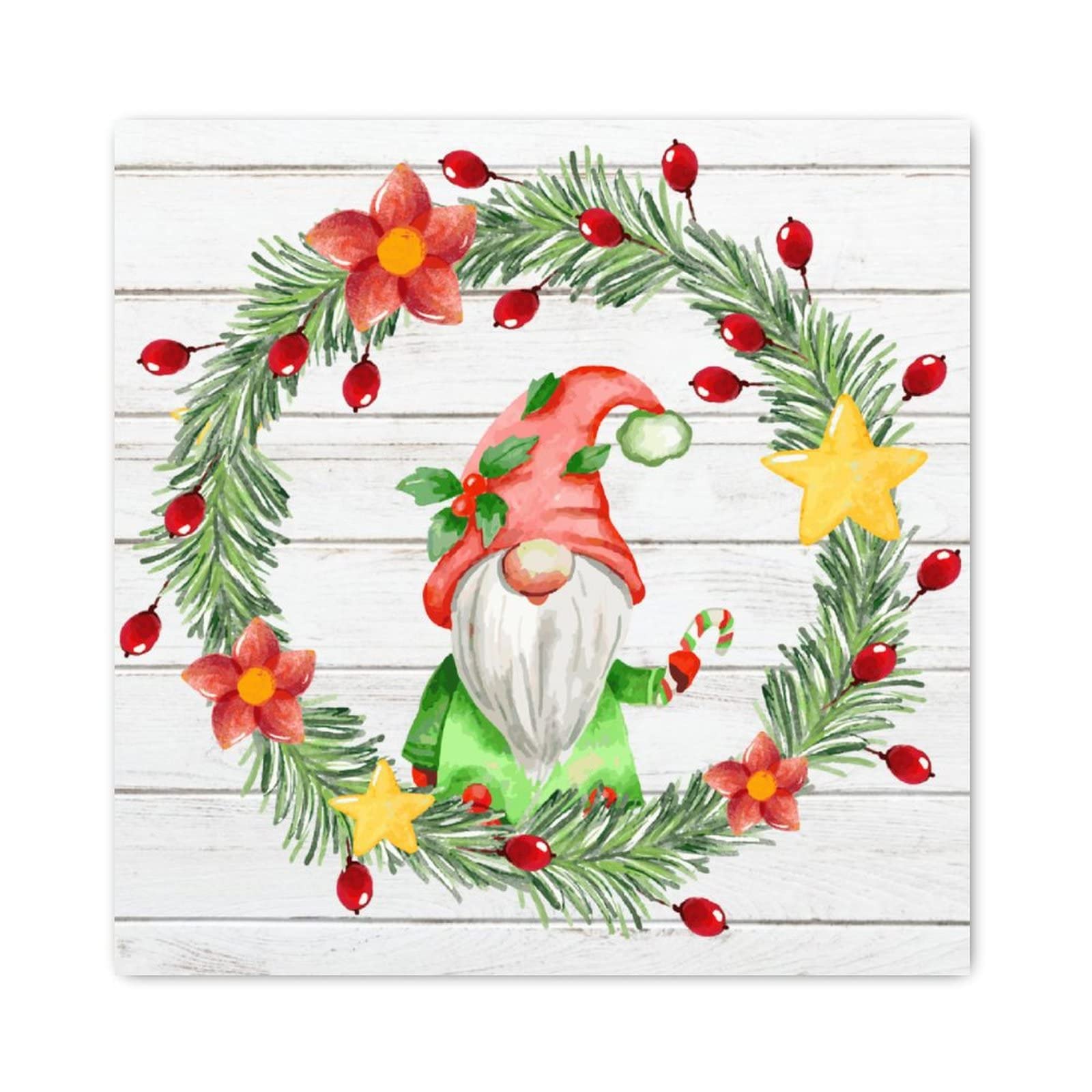 Panneau de Noël en bois pour salon et cuisine chaleureuse