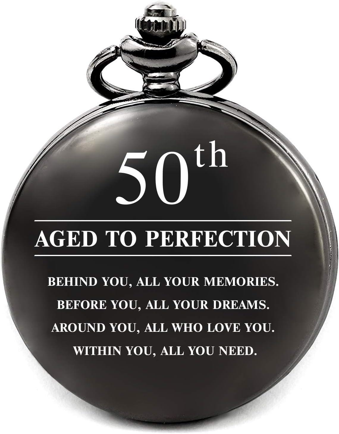 levonta Birthday Gifts for Men Personalized Pocket Watch, Bday Gift for Him Turning 30 40 50 60 Years Old