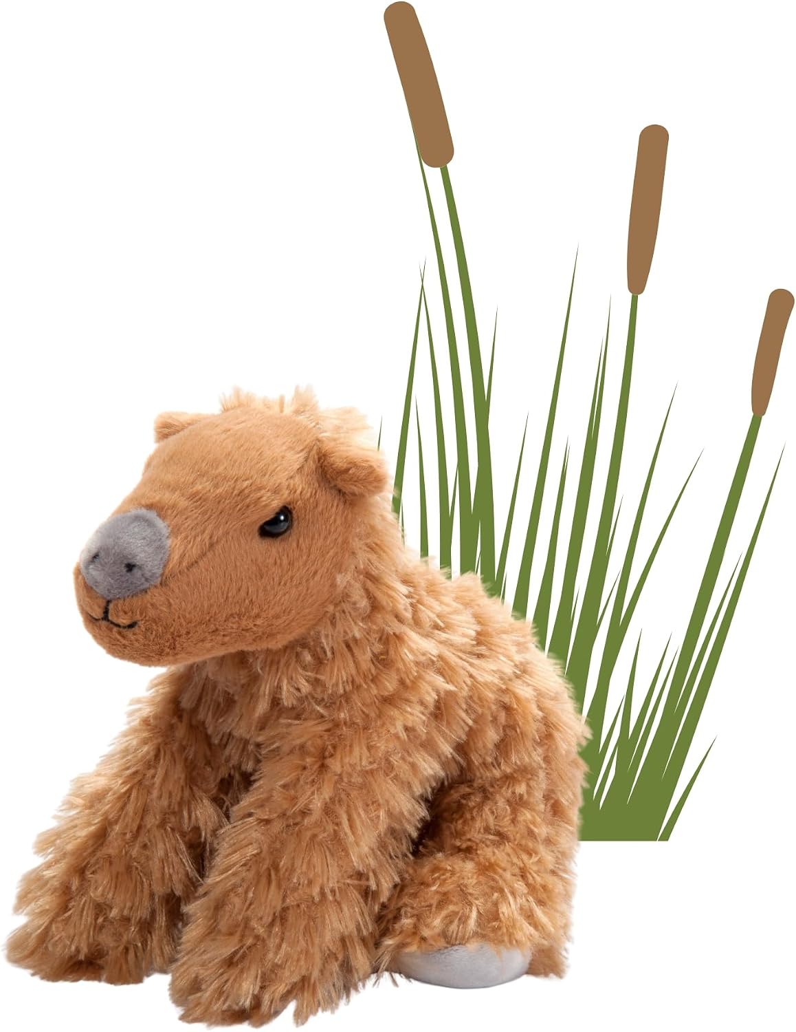 The Petting Zoo Capybara Stuffed Animal Plushie, Gifts for Kids, Wild Onez Wildlife Animals, Capybara Plush Toy, 9 inches