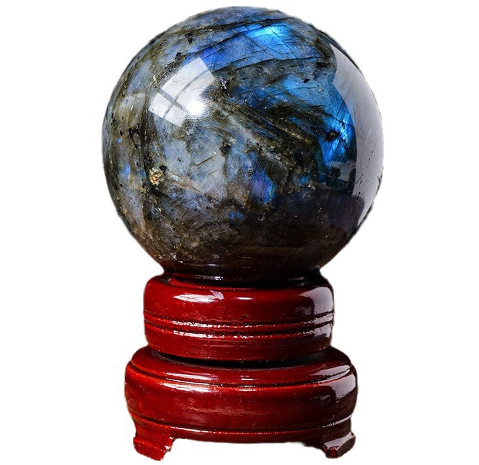 Natural Moonstone Crystal Sphere Feng Shui Home Decoration Ball Positive