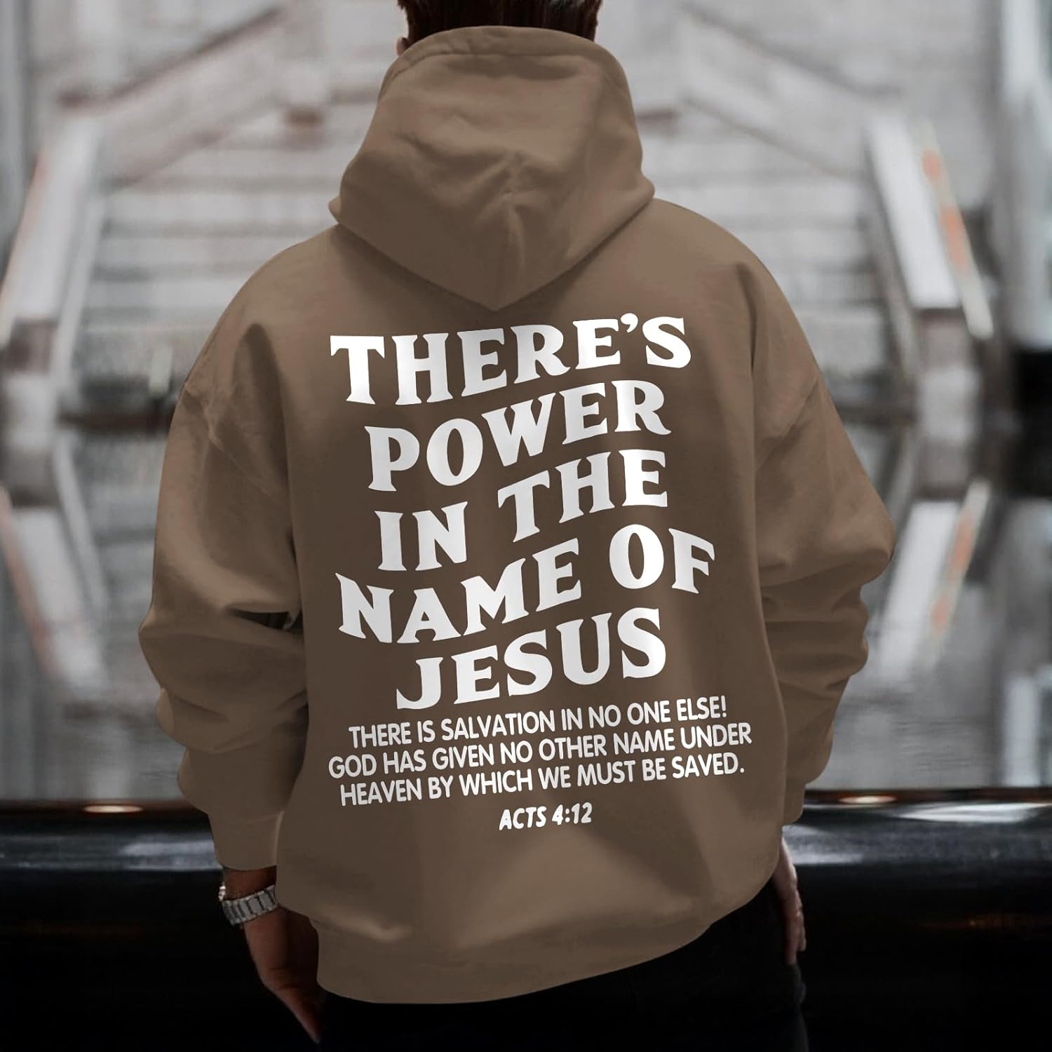 Christian Jesus Saves Hoodies for Men Inspirational Religious Faith Sweatshirts Vintage Bible Verse Graphic Pullovers - Image 3