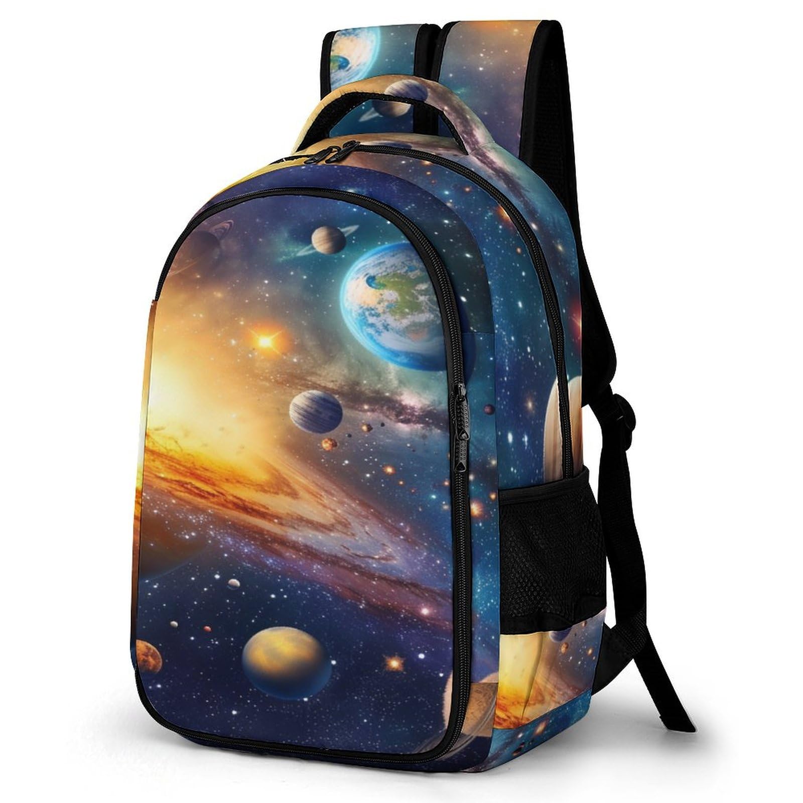 Tnfhsoft Unisex Kids Galaxy-9 Galaxy Backpacks Boys Girls Secondary School Bookbags Universe Backpack For Junior Elementary Rucksack One Size