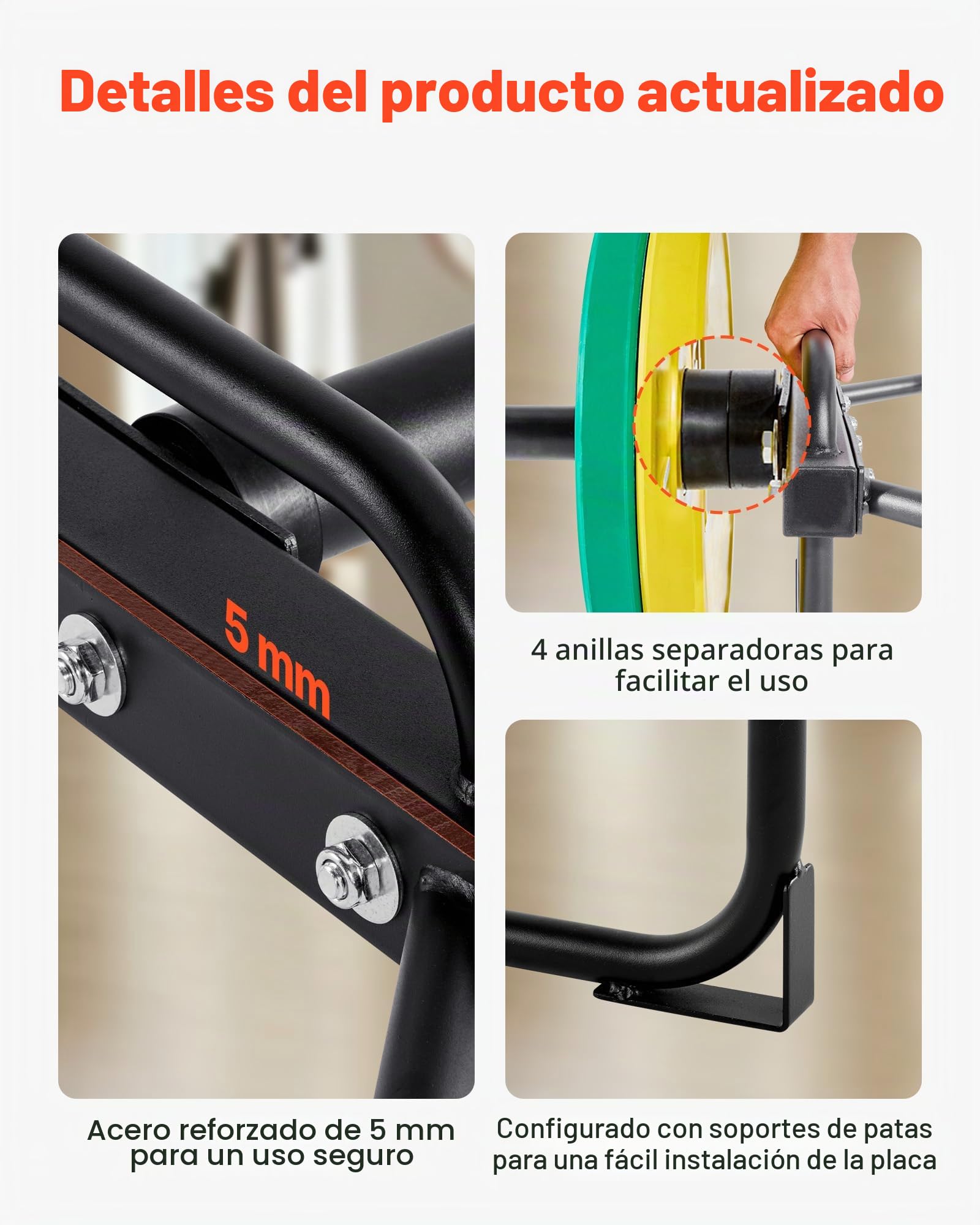 VEVOR Barra Hexagonal, Carga 240 kg, Barras para Encogimientos de Hombros, Equipo de Levantamiento de Pesas y Entrenamiento de Fuerza, Gimnasio en Casa a Sentadillas, 1430 x 725 x 365 mm, Negro