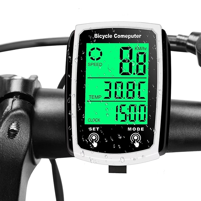无线防水自行车测速仪带LCD背光显示