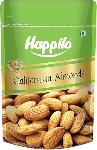 Happilo 100% Natural Premium Californian Almonds,Dried,200g