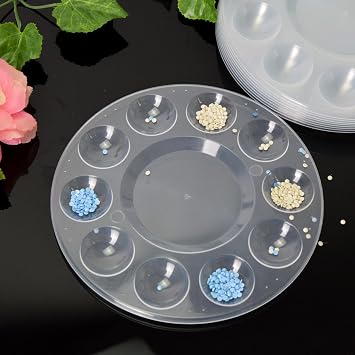 46 PCS Clear Paint Tray Palettes,Plastic Paint Pallets for Kids or Adults