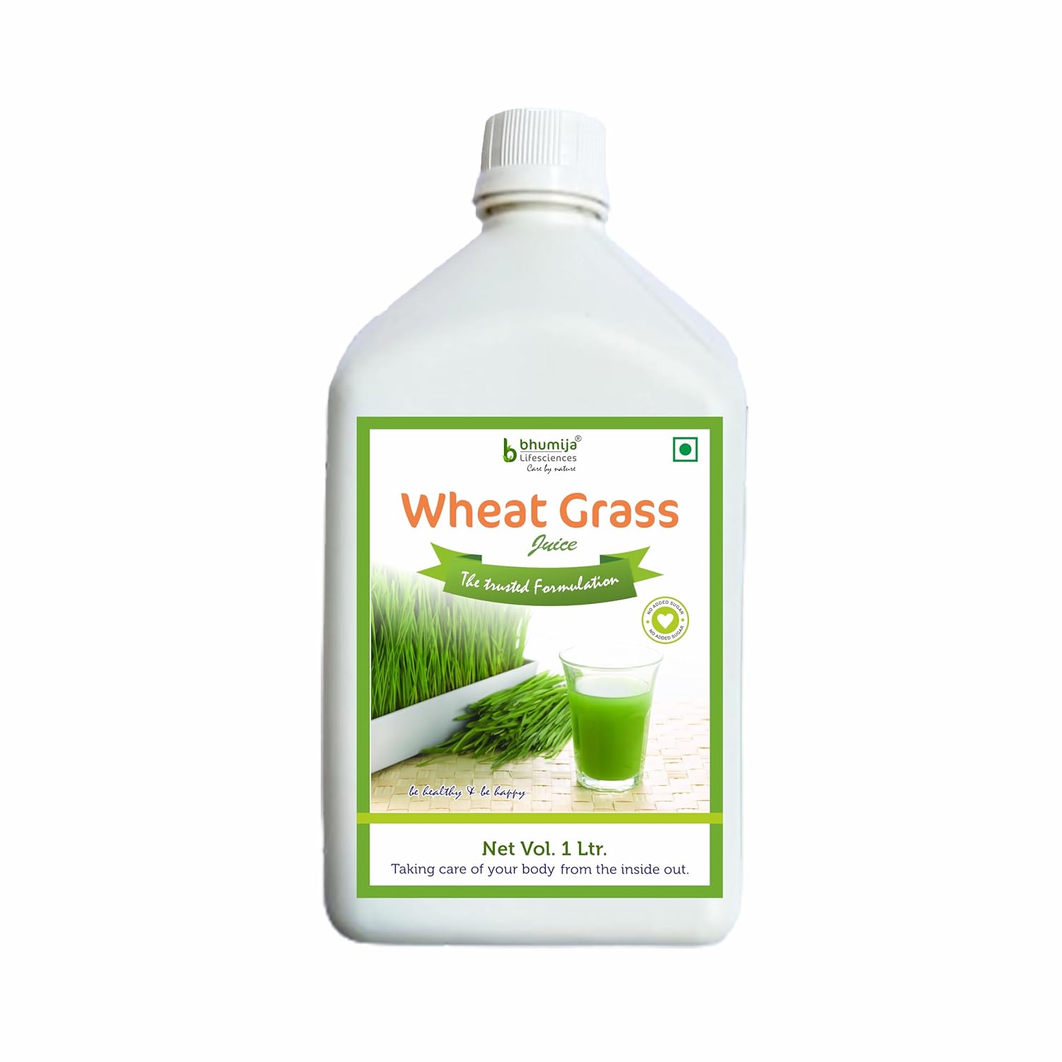 Bhumija Lifesciences Natural Wheatgrass Juice 1 Litre (Pack of 1) | Herbal Juice Sugar-Free | Promotes Digestion, Healthy and Glowing Skin, Weight Management