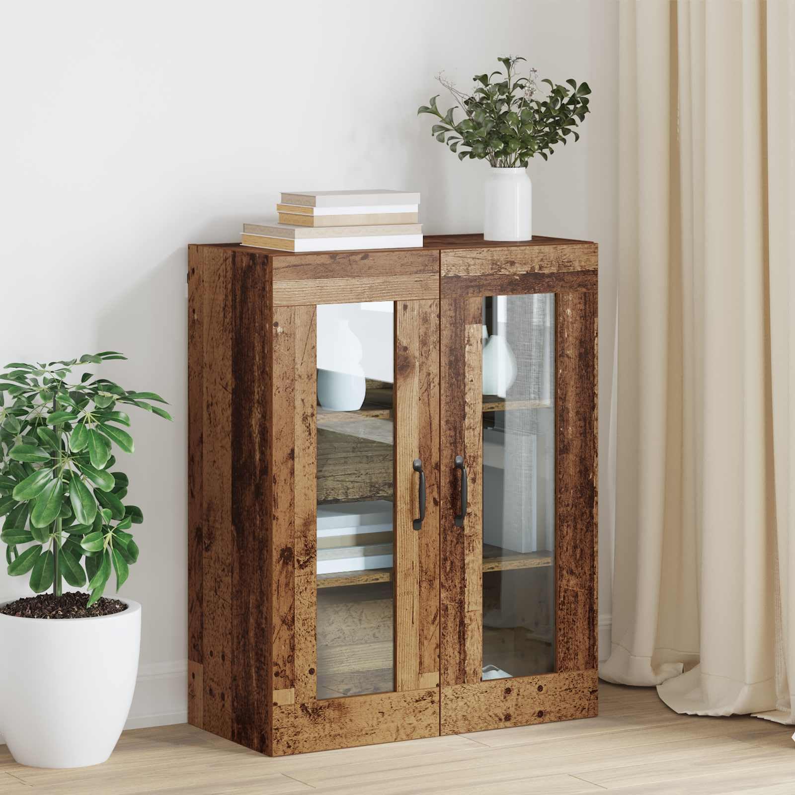 Mueble de madera para salón y comedor con diseño moderno suspendido de 2 puertas