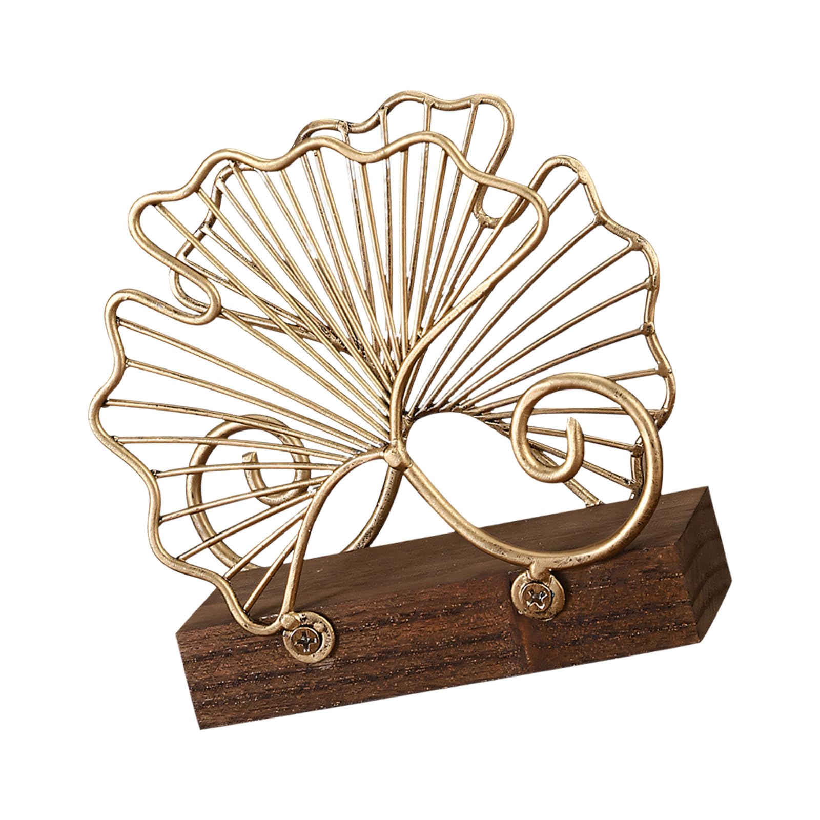 Leaves Shape Metal Tissue Holder Rack Modern Simple Napkin Holder for Bathroom Kitchen Home Decoration Metal Tissue Dispenser Space Saving Simple Leaves Shape Napkin Wood Bottom Elegant Stand
