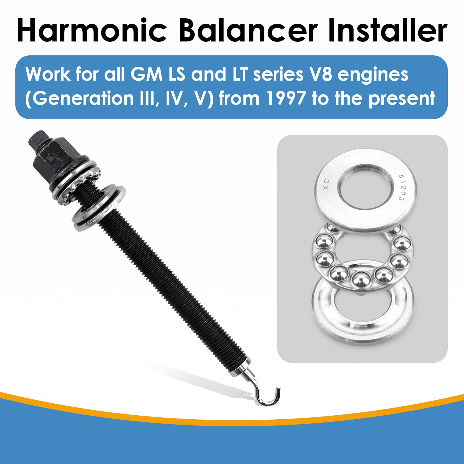 551141 Harmonic Balancer Installation Tool – Crank Pulley Installer For GM LS & LT Engines