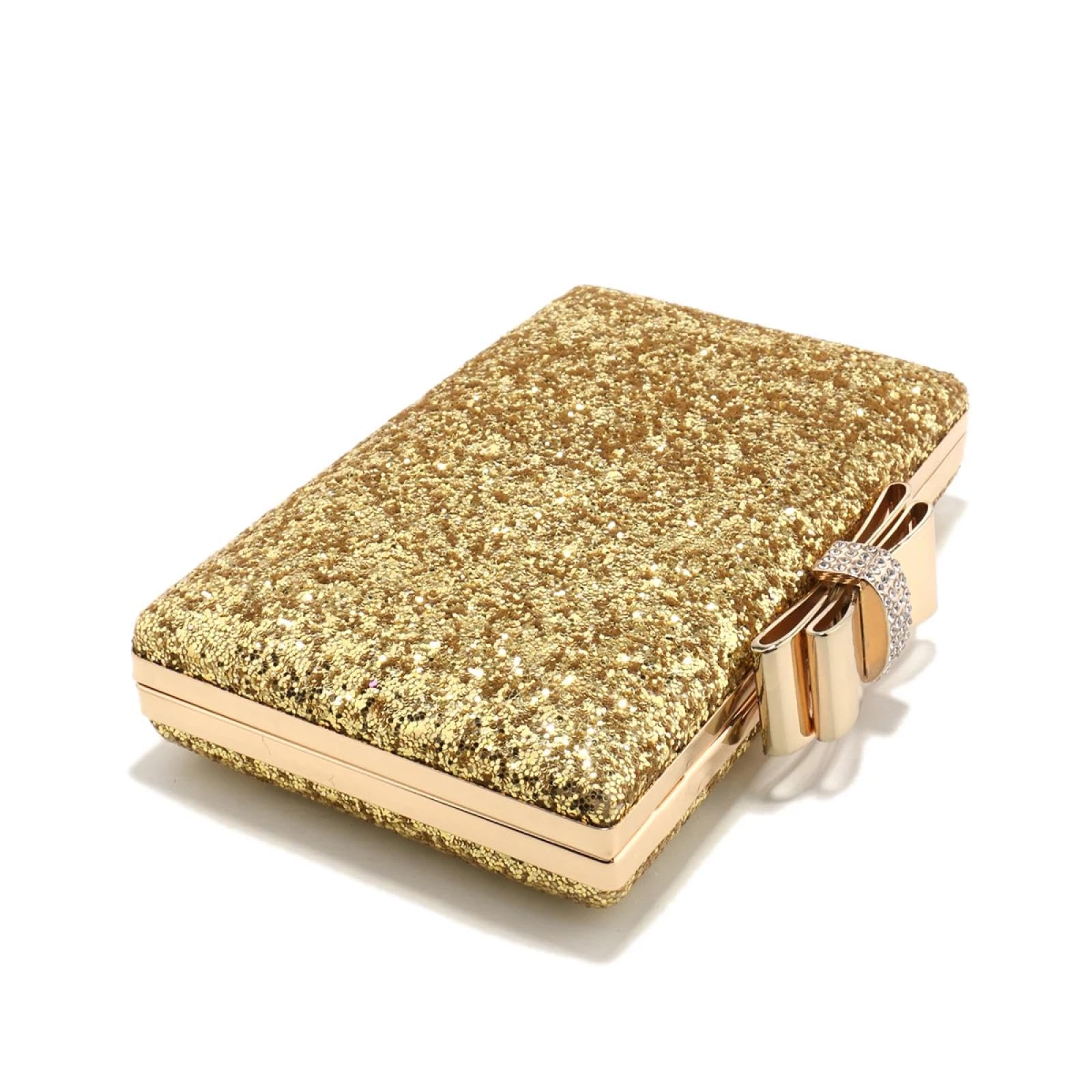 Abendtasche Damen Clutch Metall-Bogen-Clutch-Taschen Pailletten-Abend Taschen Flap-Mode-Handtaschen Mit Glitzer-Handtaschen Für Mädchen-Party-Geldbörse