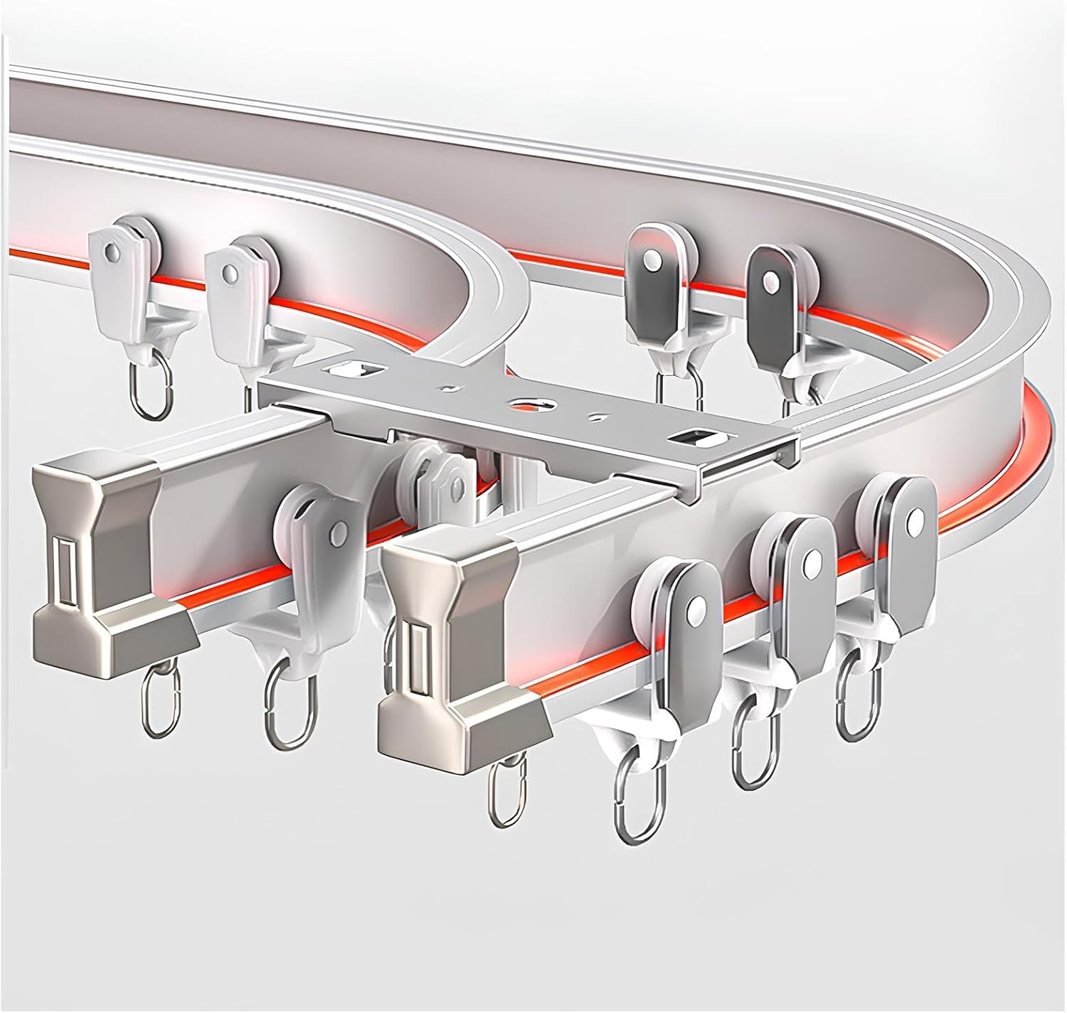 Aluminum Alloy Flexible Curtain Track Silent Room Divider & Ceiling ...