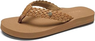 Braided Bounce – Women’s Sandals With Extra-Thick Cushion – Soft Flip Flops for Women With Arch Support
