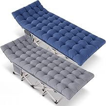 Camping Cot for Adults 2 Pack, 800 LBS Heavy Duty 75"x28" Folding Cot Bed with 2" Thick Detachable Pads & 1200D Oxford, Sleeping Cots for Family & Guests - 10-Second Setup