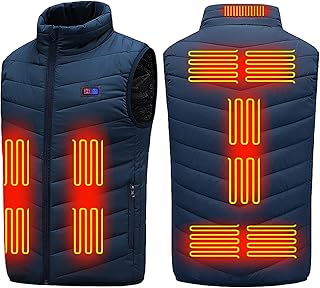OverstepA Heated Vest Electric Vest Men Heated Gillette Women Heated Clothing Men Heated Gillet Heated Top Heated Jackets Heated Clothes Men Women's Heated Jackets (Blue, L) (OverstepAshirt44831)