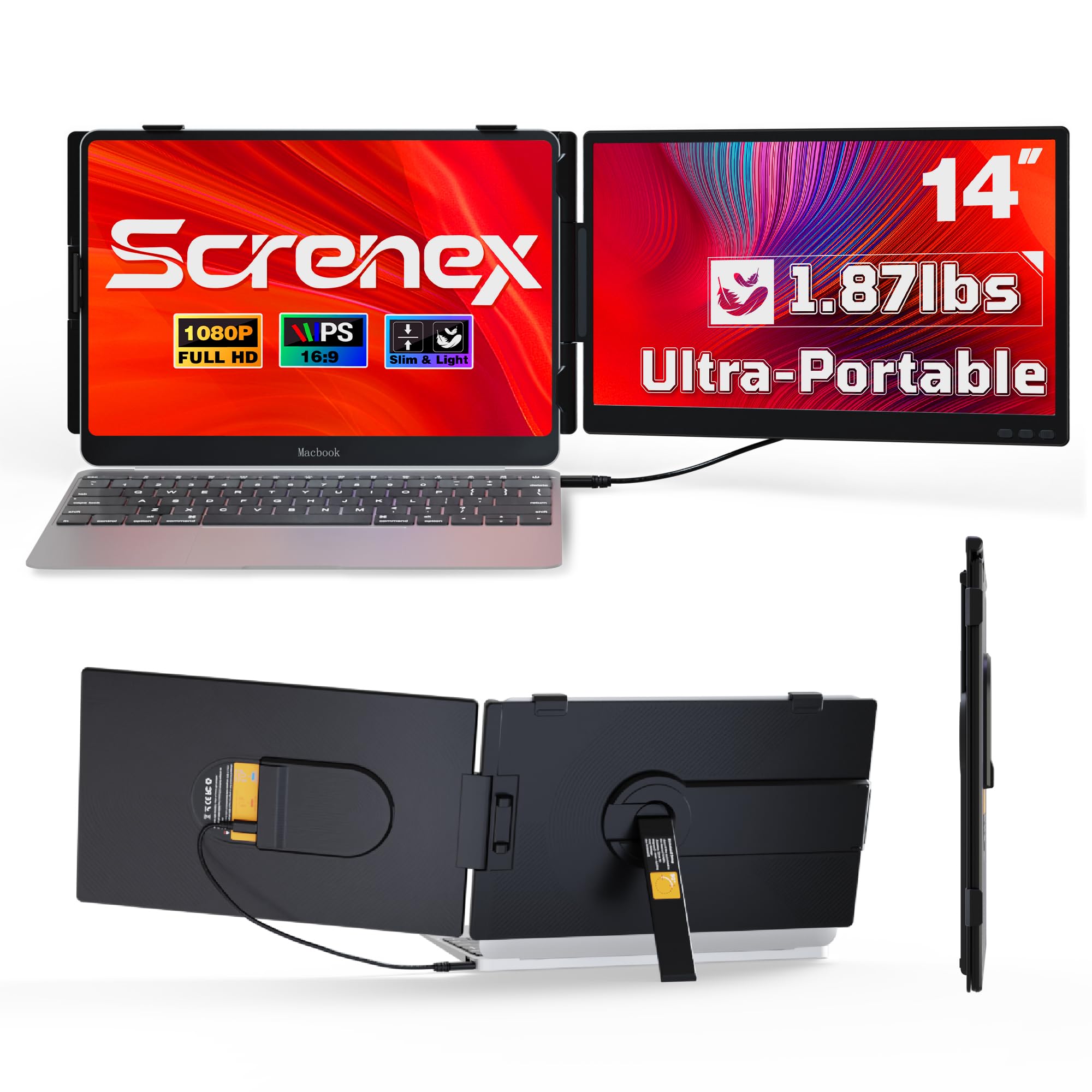Screnex Portable Monitor: Ultra-Thin 14" FHD Dual Screen β Worth It?