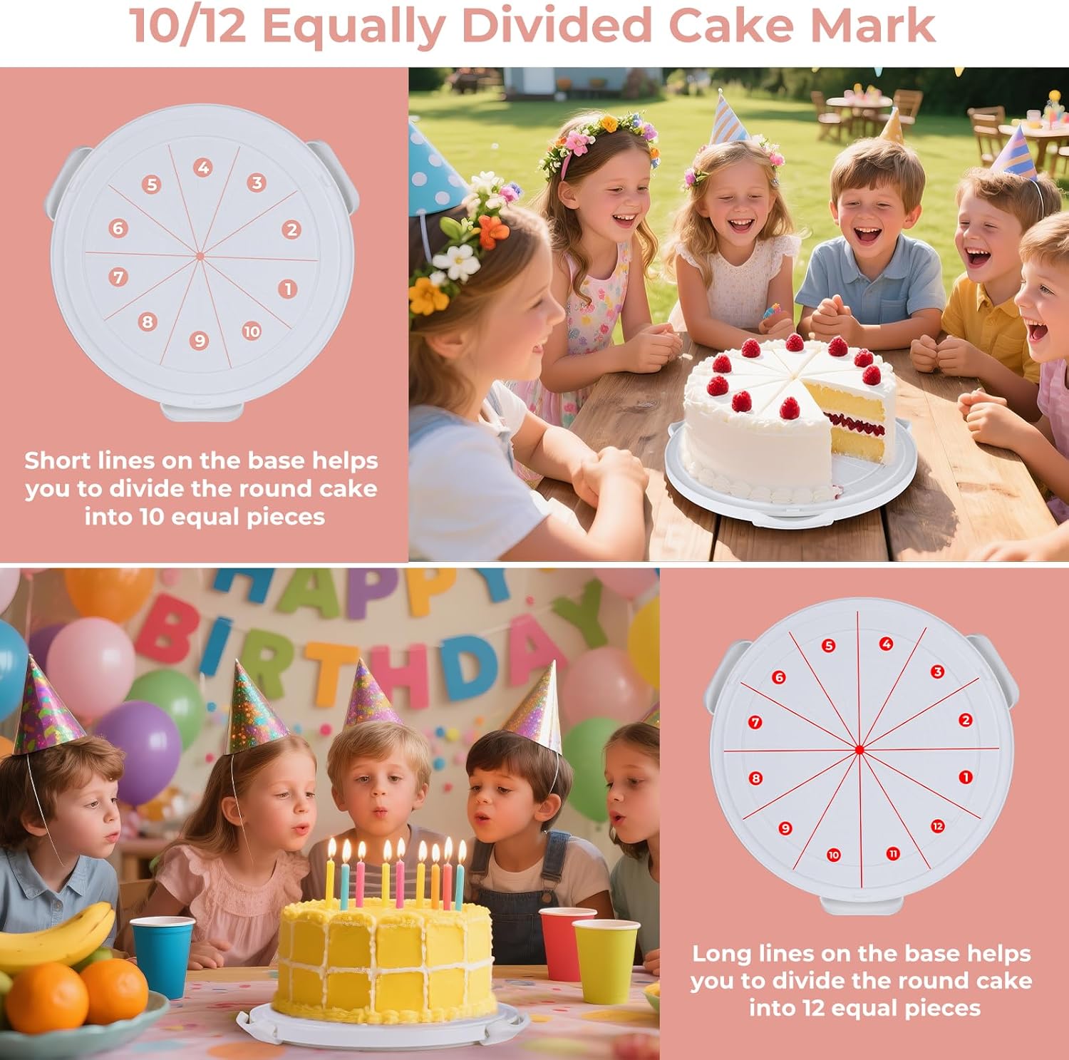 Foldable Cake Carrier, Holds up to 10in Round and 8.5in High Cake, with Lid and Handle - Image 5