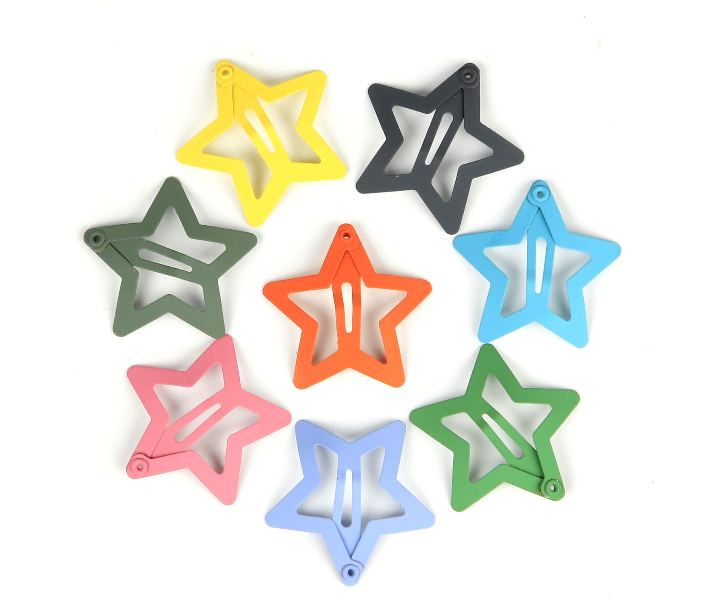 Pinzas para el cabello de estrellas para niñas, 50 unidades, antideslizantes, de metal, a la moda, pasadores para niños, adolescentes y mujeres 3