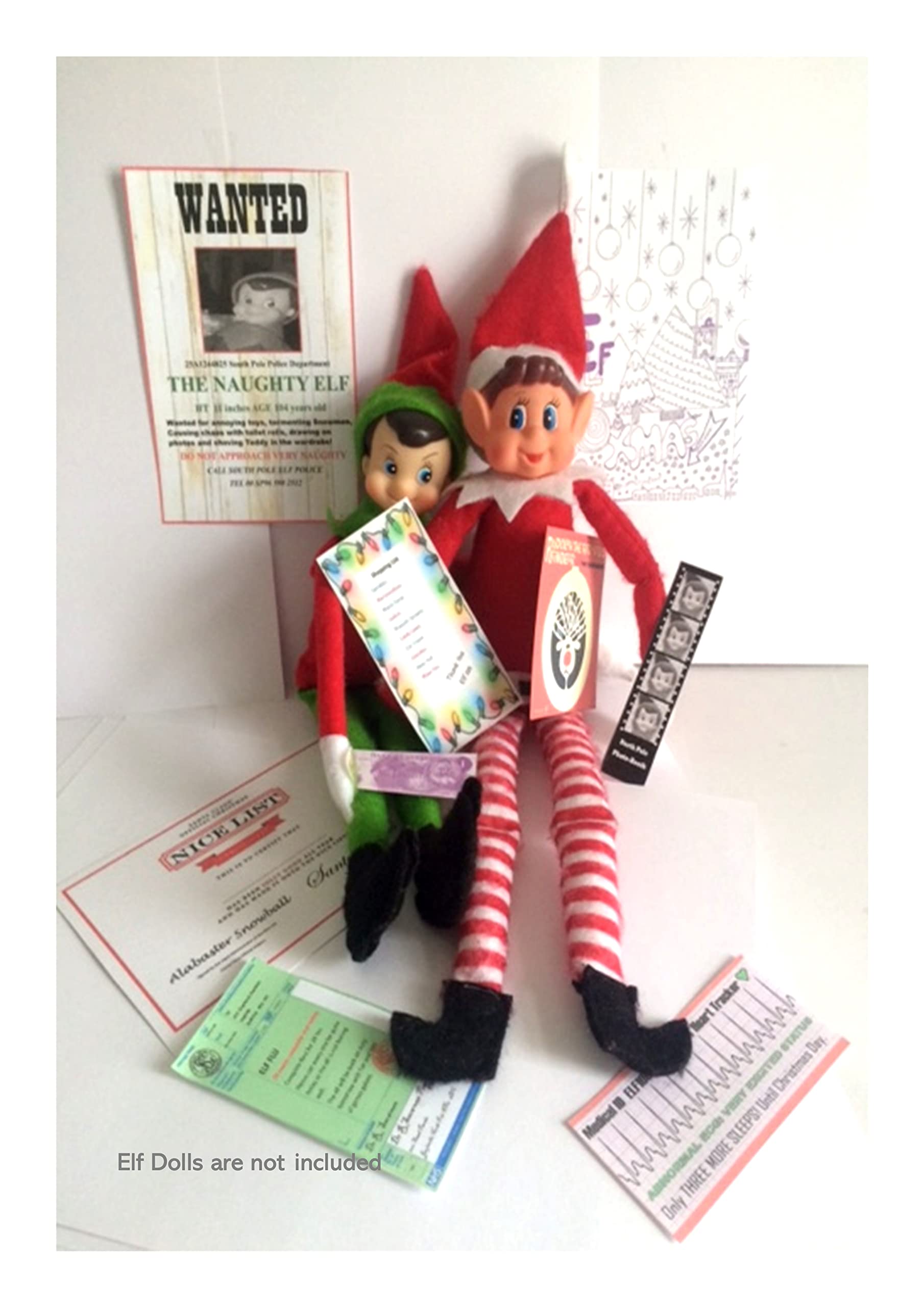 Elf 8 props plus a NICE CERTIFICATE Prop Accessories Props Ideas Joke Christmas Decoration