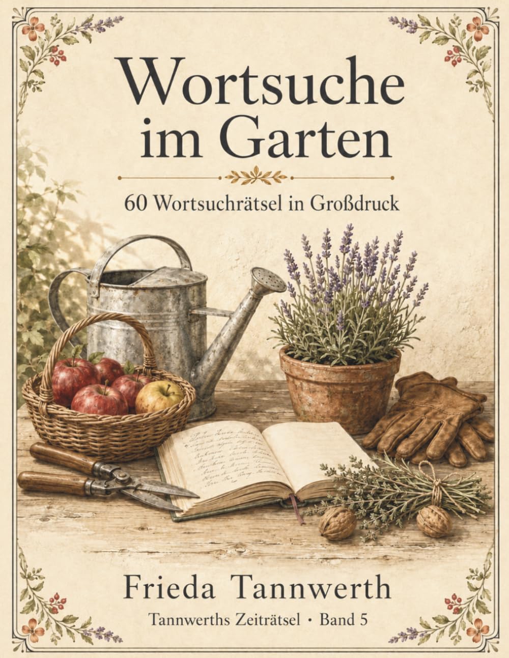 Wortsuche im Garten: 60 Wortsuchrätsel in Großdruck – Erinnerungen an Beet, Blüten und Ernte (Tannwerths Zeiträtsel)