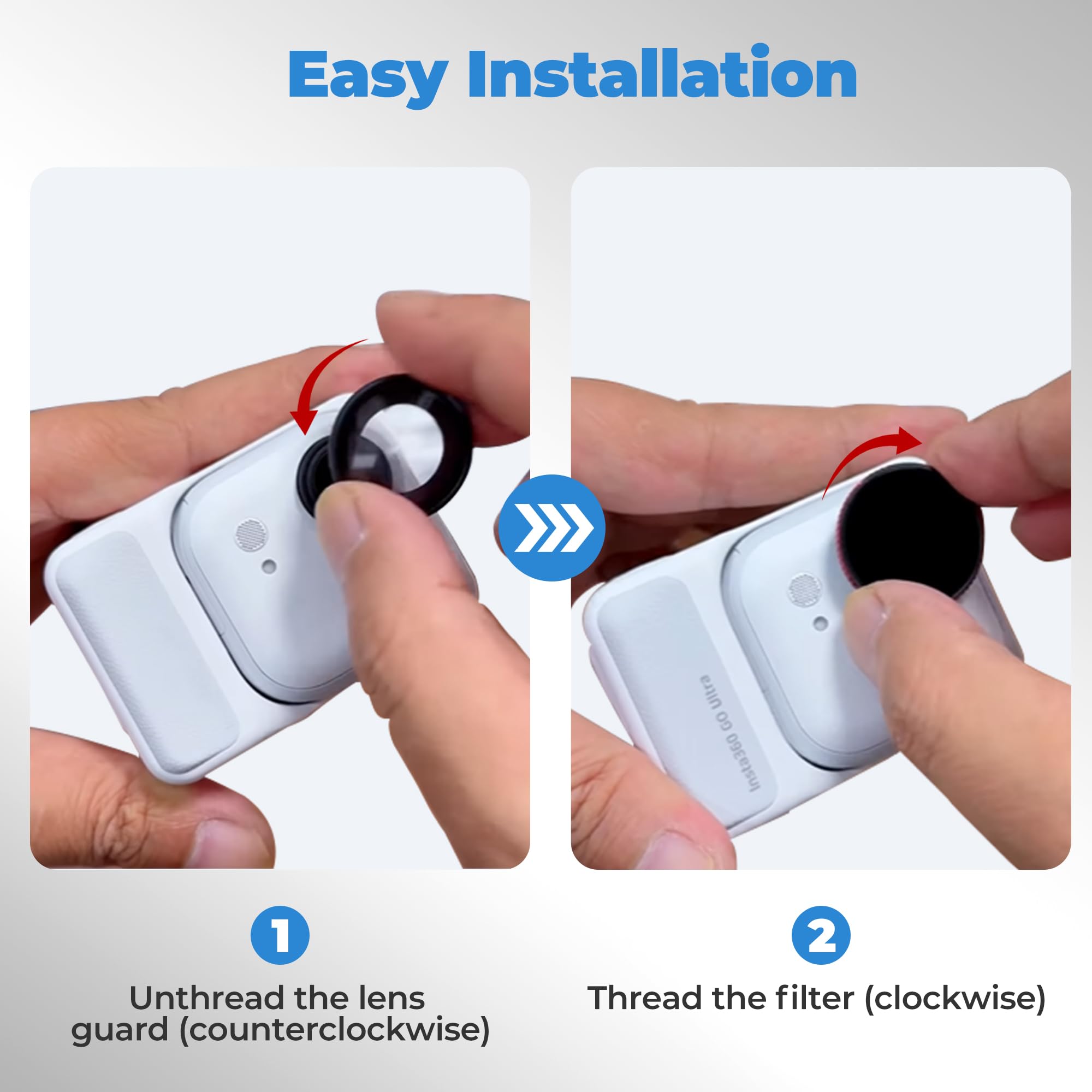 Freewell Kit filtro giorno standard per filtri Insta360 GO Ultra – ND8, ND32, ND64 e CPL per un migliore controllo dell'esposizione e riflessi ridotti