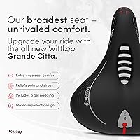 Vista 2 de Wittkop - Asiento de bicicleta de gran tamaño para bicicleta Peloton y bicicleta +, asiento de bicicleta cómodo, compatible con bicicletas Peloton