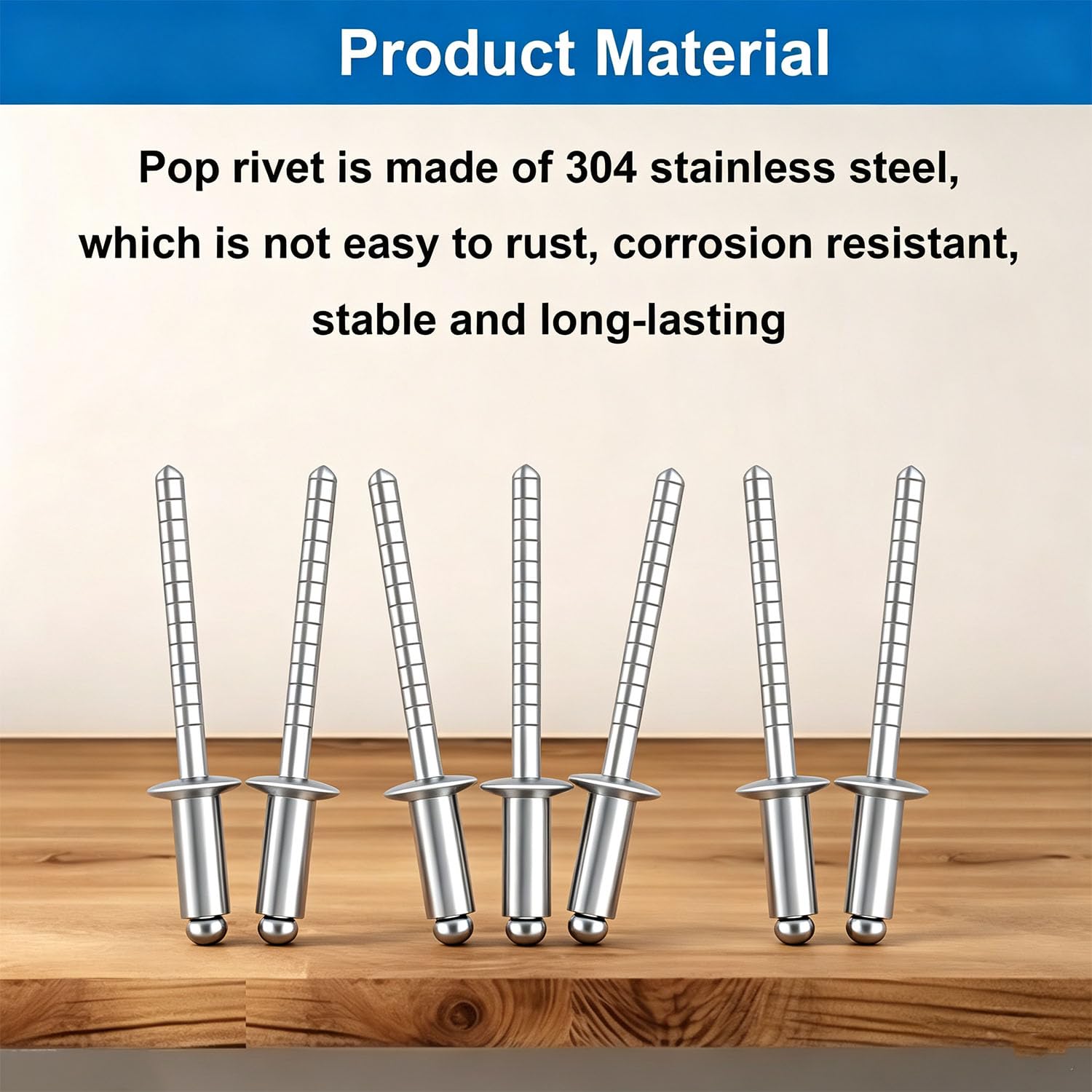 Stainless Steel Rivets Kit - 110pcs Assortment -3