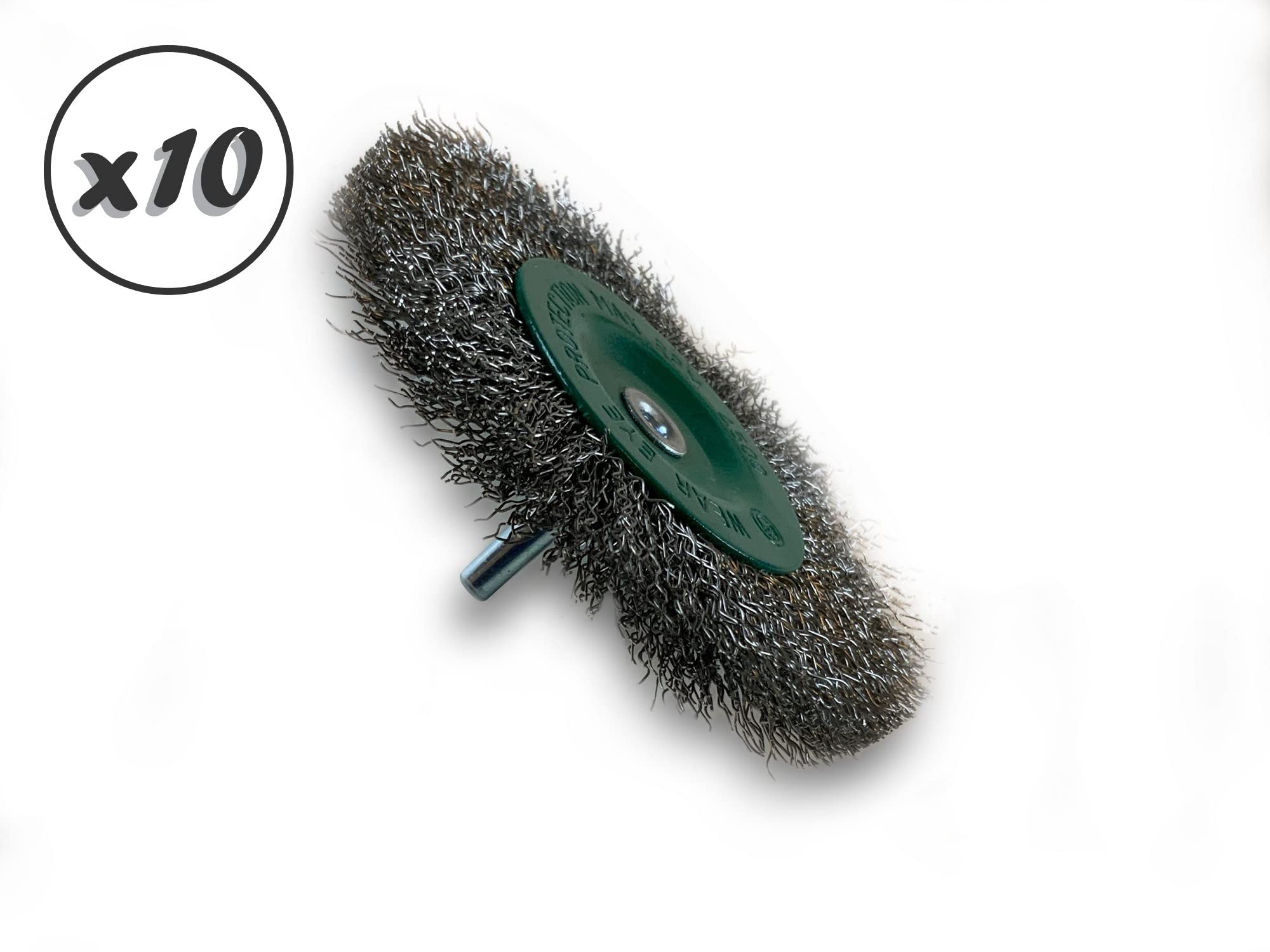 Kibros Lot 10 brosses circulaires tige Ø 100 mm inox souple 8 mm