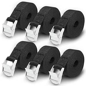 Cinghie Di Fissaggio A Cricchetto 25mm X 50cm - Portata 250 Kg Per Moto, Bici E Bagagli