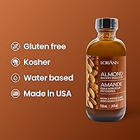 Vista 8 de LorAnn - Emulsión de almendras para panadería, 4 onzas, extracto intenso de sabor a almendra para hornear, galletas, barras, glaseado, helado