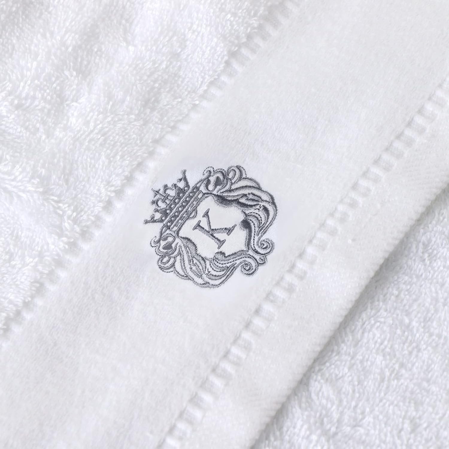Luxury Bathroom Super Soft and Highly Absorbent Premium 100% Cotton Bath Towel Set for Gifts (White-K) - Image 3