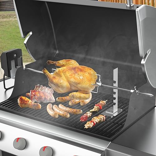 Miniatura 6 de Kit de parrilla universal para barbacoa para la mayoría de parrillas de 2 a 6 quemadores, kit de motor de asador de barbacoa certificado UL con