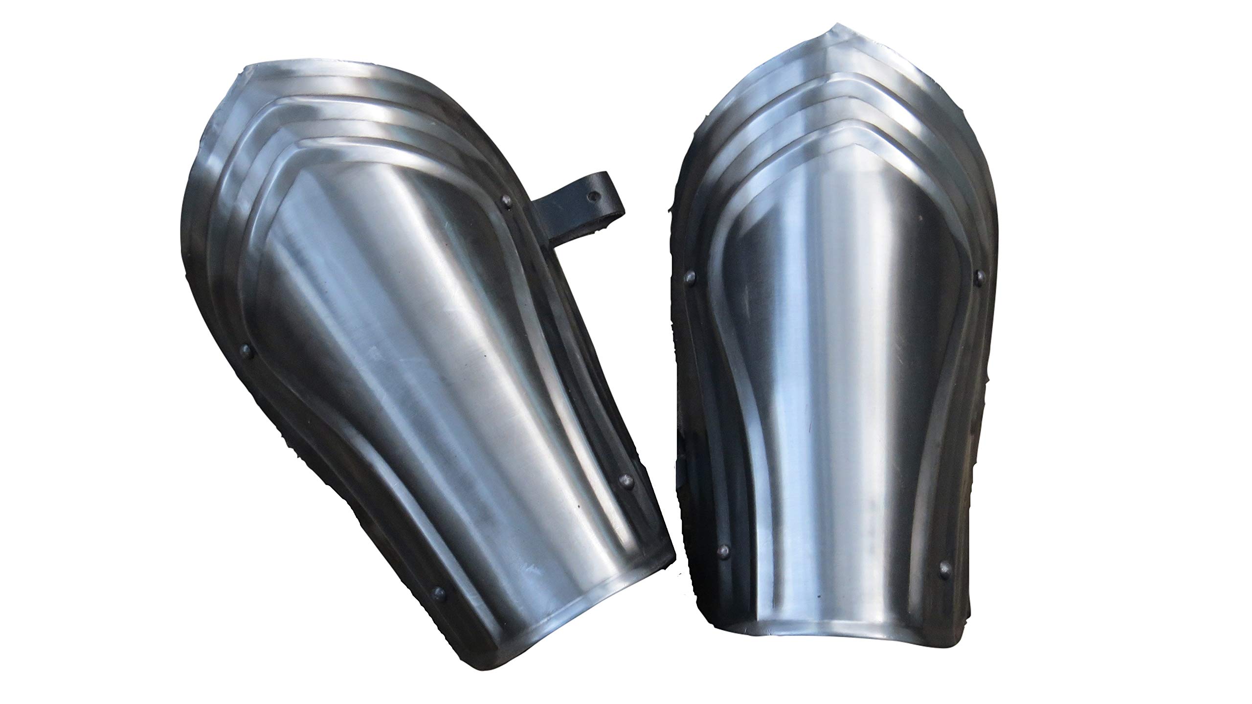 NauticalMart LARP Fantasy Blackened Steel Bracers Medieval Arm Armor Set of 2