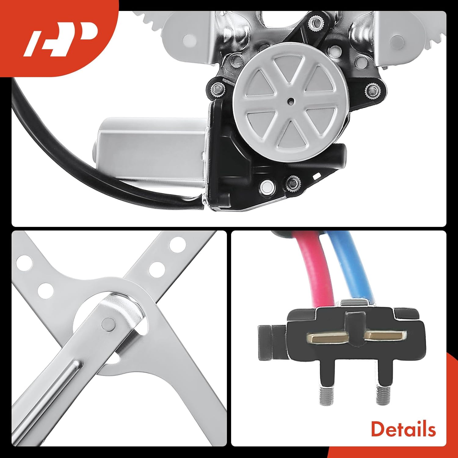 A-Premium Power Window Regulator with Motor Compatible with Chevrolet Blazer C1500 C2500 C3500 K1500 K2500 K3500 Tahoe GMC Yukon 1988-2002 Front Right Passenger Side