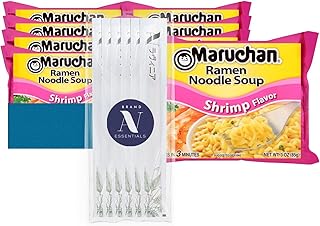 Lavinia Essentials Bundle: 24-Pack of Shrimp Instant Ramen Noodles 3 oz Pack + 1 Utility Prop.