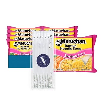 Maruchan - Lavinia Essentials Bundle 24-Pack of Shrimp Instant Ramen Noodles 3 oz Pack + 1 Utility Prop.
