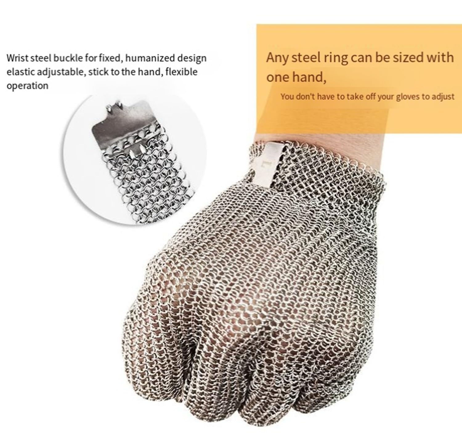 Guantes De Acero Inoxidable De Malla Prueba De Corte Resistente A Las Puñaladas, Guantes Anticorte, Guantes Barbacoa Guantes De Seguridad para Cortar El Trabajo De Corte