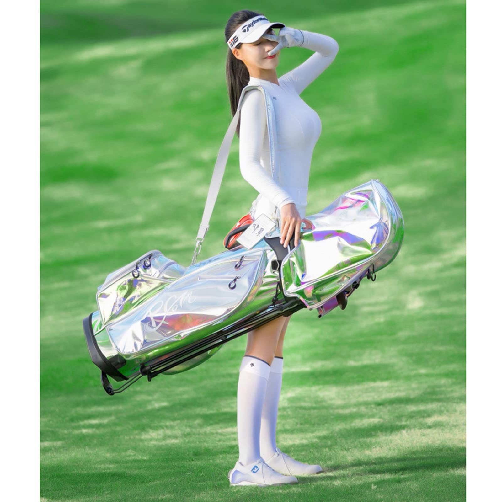 Golf Pencil Bag Für Frauen, Leichte Und Langlebige, Farbenfrohe Golf Carry Bag Mit Separatem Schuhablagebereich