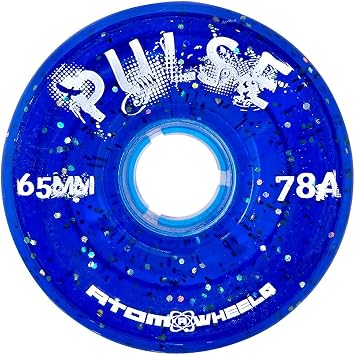 Atom Skates Outdoor Quad Roller Wheels 78A Atom Pulse 65x37 Glitter Blue / 1 Pack - 4 Wheels