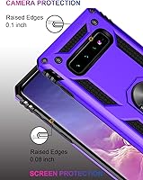 Vista 3 de LUMARKE Funda para Galaxy S10+ Plus, pasa 16 pies, probada en caídas con anillo magnético y soporte, compatible con soporte de montaje de automóvil