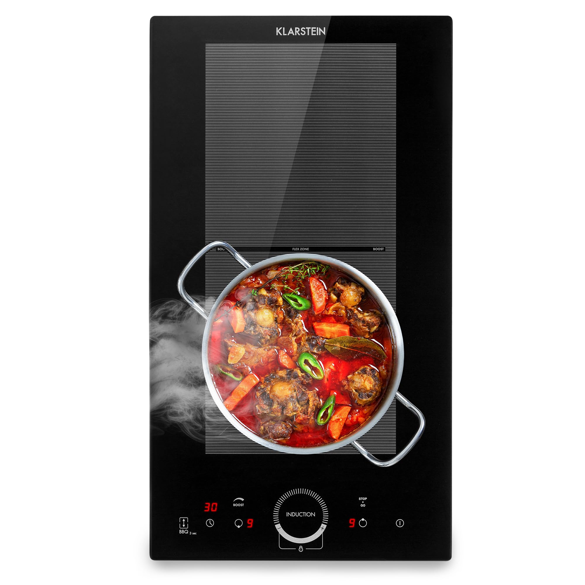 Piano Cottura Induzione Klarstein 5 Fuochi - 7200W, Touch, Timer, Termoboost, Avorio - Foto 5